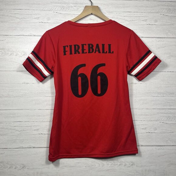 Teamwork brand Fireball whiskey tee womens size small red bartender bar - Picture 4 of 5